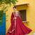 Maroon vichitra silk readymade anarkali suit with thread embroidery work