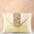 golden clutch women's purse bridal bag for casual detachable strap evening sling bag