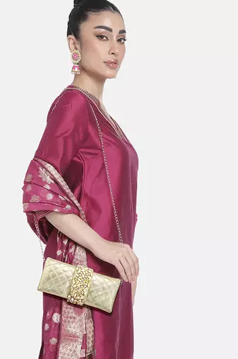 indian  gift for women evening bag clutch ethnic bride purse with drawstring