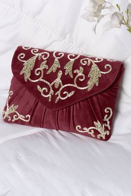 maroon clutch purses gift for women handmade evening handbags bridal clutch 1