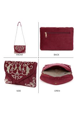 maroon clutch purses gift for women handmade evening handbags bridal clutch 4