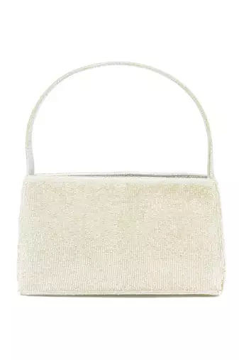 silver embellished clutch handbag purses for women evening bridal bag
