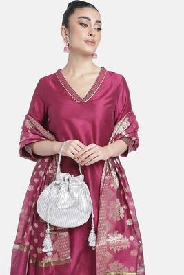 Indian potli bags for women evening bag clutch ethnic bride purse with drawstring 2