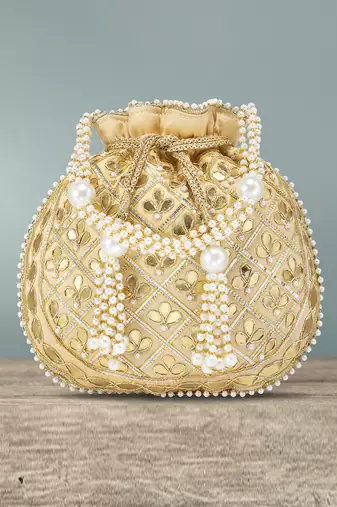 Indian potli bags gift for women evening bag clutch ethnic bride purse with drawstring