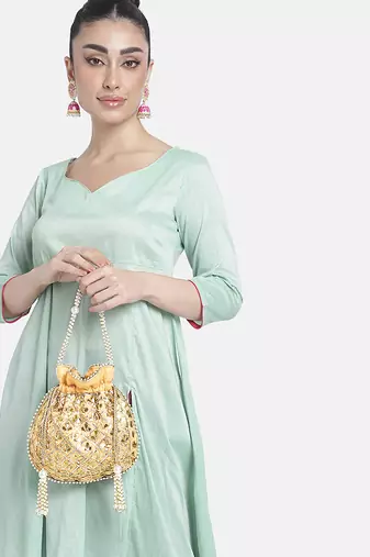 Indian potli bags gift for women evening bag clutch ethnic bride purse with drawstring