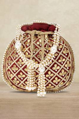 Indian potli bags for women evening bag clutch ethnic bride purse with drawstring 1