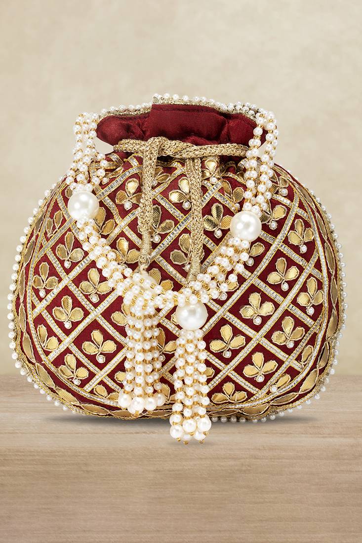 Indian potli bags for women evening bag clutch ethnic bride purse with drawstring