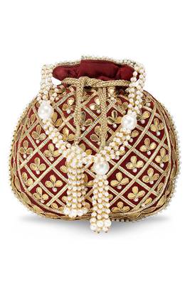Indian potli bags for women evening bag clutch ethnic bride purse with drawstring 4