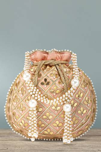 Indian potli bags gift for women evening bag clutch ethnic bride purse with drawstring