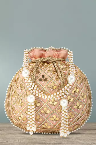 Indian potli bags gift for women evening bag clutch ethnic bride purse with drawstring