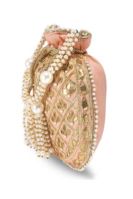 Indian potli bags gift for women evening bag clutch ethnic bride purse with drawstring 3