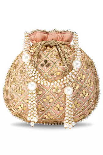Indian potli bags gift for women evening bag clutch ethnic bride purse with drawstring