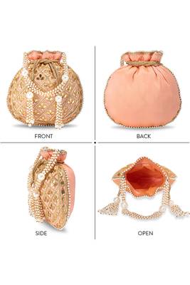 Indian potli bags gift for women evening bag clutch ethnic bride purse with drawstring 5