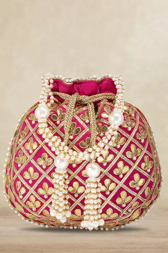 Indian potli bags for women evening bag clutch ethnic bride purse with drawstring