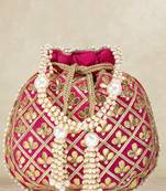 Indian potli bags for women evening bag clutch ethnic bride purse with drawstring