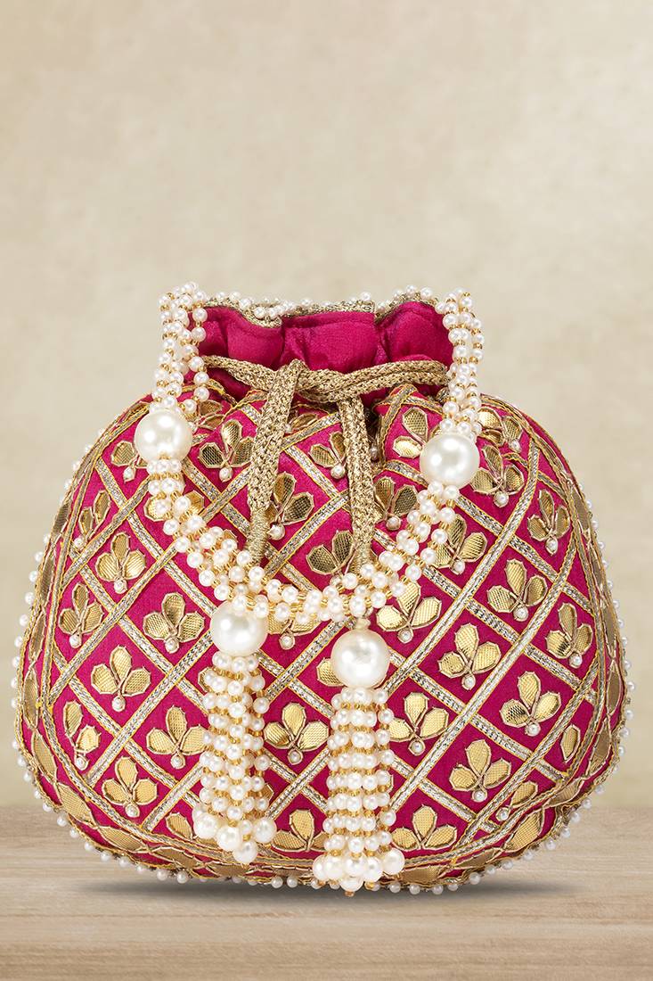 Indian potli bags for women evening bag clutch ethnic bride purse with drawstring