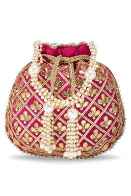 Indian potli bags for women evening bag clutch ethnic bride purse with drawstring 3