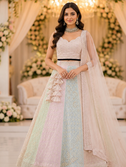 Pastel Georgette Lehenga Choli With Blouse
