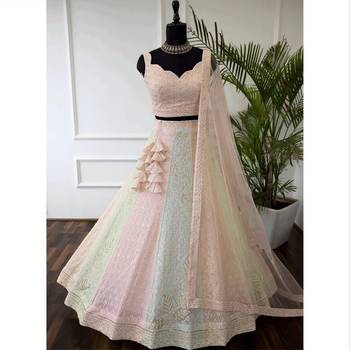 Pastel Georgette Lehenga Choli With Blouse 4