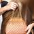 Peach potli style purse for women handmade evening bag ethnic bridal fashion wristlet bag