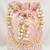 Light pink embellished potli bag ethnic wristlet purse for women & girls