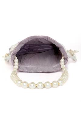 Lavender potli bag gift for women handmade evening wristlet handbag stylish bridal purse fashion bag 5