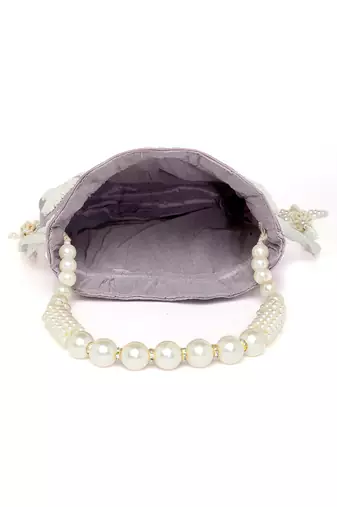 Lavender potli bag gift for women handmade evening wristlet handbag stylish bridal purse fashion bag