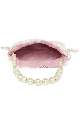 Pink potli bag gift for women handmade evening bag stylish bridal wristlet purse fashion bag 5
