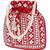 Embellished red potli bag handbag wristlet purse for women