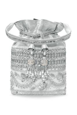 Embellished potli bag ethnic wristlet purse for women 1
