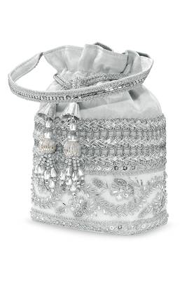 Embellished potli bag ethnic wristlet purse for women 2