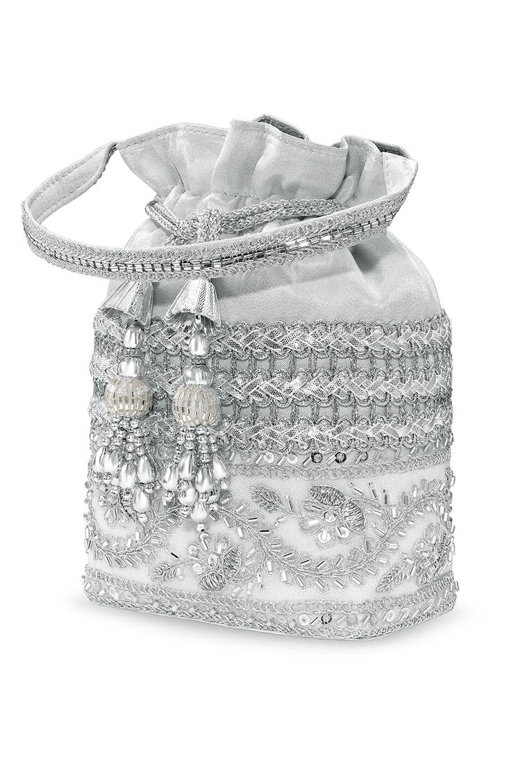 Embellished potli bag ethnic wristlet purse for women
