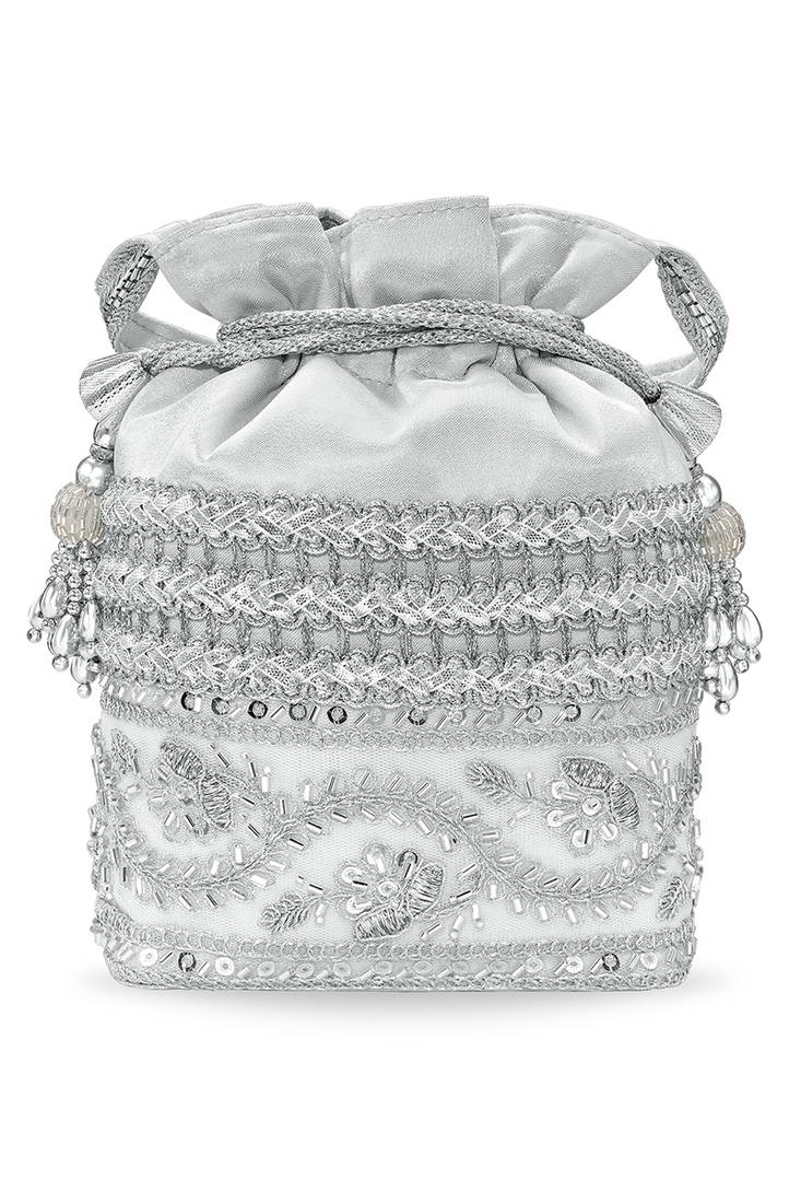 Embellished potli bag ethnic wristlet purse for women