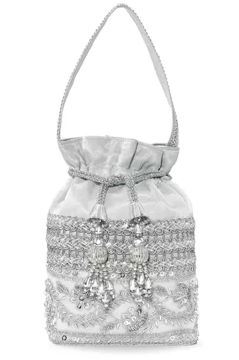 Embellished potli bag ethnic wristlet purse for women