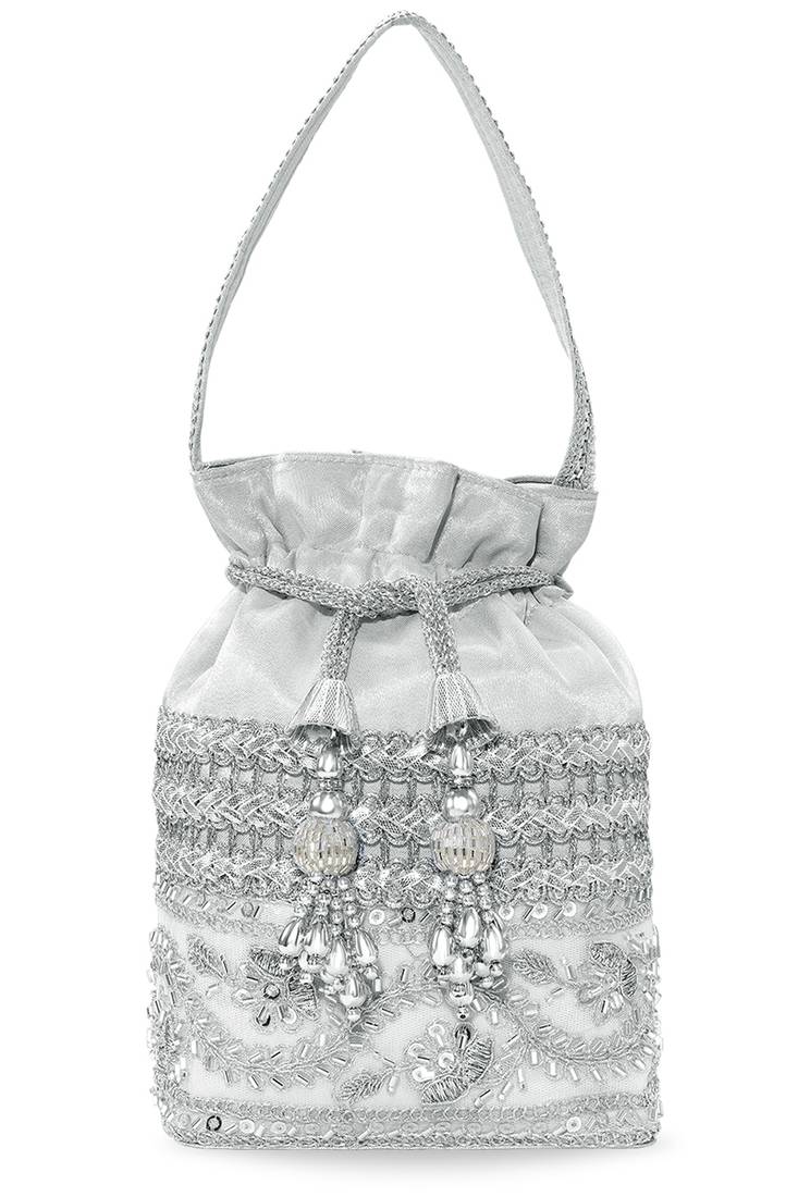 Embellished potli bag ethnic wristlet purse for women
