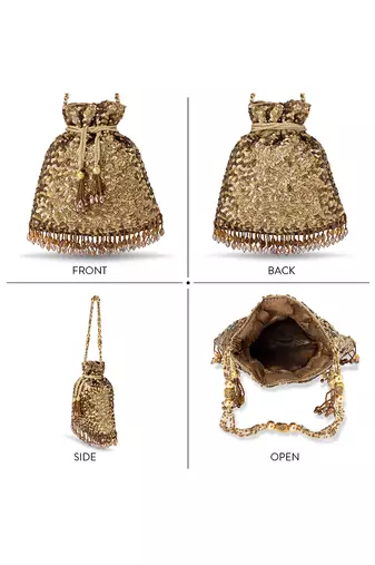 Indian potli bags gift for women evening bag clutch ethnic bride purse with drawstring