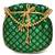 Green ethnic embroidered potli bag for women