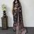 Black Color Mirror Work Satin Saree