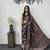 Black Color Mirror Work Satin Saree