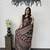 Black Color Mirror Work Satin Saree