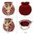 Maroon ethnic embroidered potli bag for women fancy evening bridal wristlet purse bag