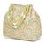 Cream sequins motifs potli bag for women handmade wristlet handbag stylish bridal purse fashion bag