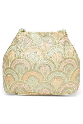 Cream sequins motifs potli bag for women handmade wristlet handbag stylish bridal purse fashion bag 4