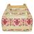 Cream embroidery polti bag with multicolor floral motive handbag for women