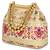 Cream embroidery polti bag with multicolor floral motive handbag for women