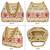 Cream embroidery polti bag with multicolor floral motive handbag for women