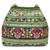 Green floral embroidery potli bag for women handmade wristlet handbag stylish purse ethnic fashion bag