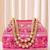 Rani pink floral embroidery potli bag for women handmade wristlet handbag stylish purse ethnic fashion bag