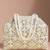 White embroidery potli bag ethnic wristlet purse for women & girls