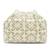 White embroidery potli bag ethnic wristlet purse for women & girls